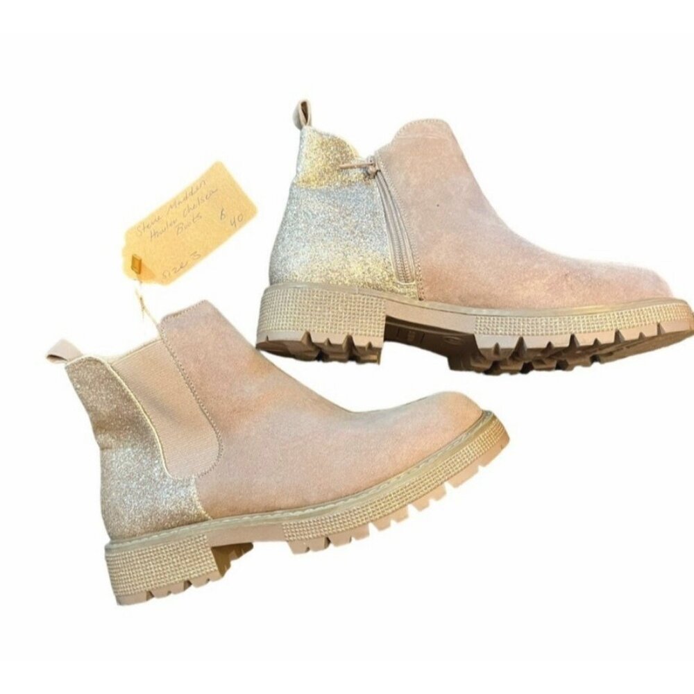 Steve Madden Girl's Glitter Chelsea Boots Size 3 NWOT